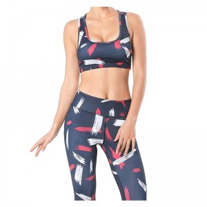 Women Color Print Yoga Set